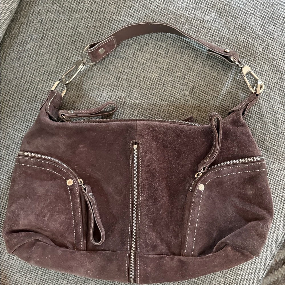 Longchamp suede shoulder bag - Picture 4 of 13